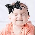 Bembika Bow Headband For Baby Girl Hair Accessories For Girls Baby Girl Headband Glitter Black1