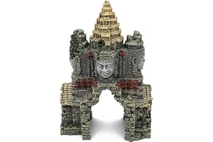 MUYIRTED Decoracion Acuario Buda Camboyano Ruinas Decoración Acuario Grande Cueva, Accesorios Acuario Decoracion para Escondite para Peces y Reptiles.