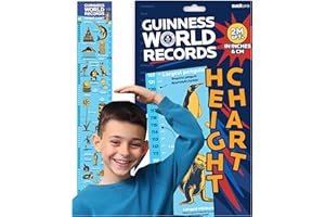 SUCK UK Guinness World Records 2026 Height Chart | Growth Chart For Kids | Educational Height Measurement | Wall Poster With Record Facts | Children's Wall Decor | Nursery Decor & Baby Gift | Stocking Fillers