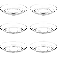 Ocean Caffe Espresso Saucer, Set Of 6, Clear, 4.75 Inch, P02472, Tea Saucer, Coffee Saucer, Cup Saucer, Dish Saucer