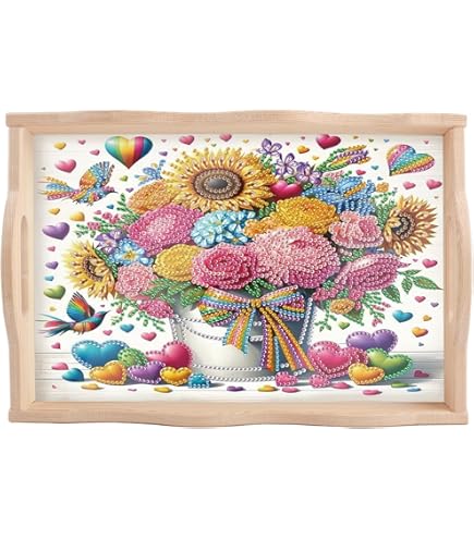 DCIDBEI Peinture Diamant Paysage Nature 40 X 50 Cm - Rose Et Cerise