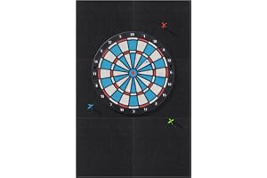 Milduall Dart väggskydd filt 60 cm x 90 cm x 1,2 cm, självhäftande dartbräda, väggskydd, ljudisolering för darttavla, filt da