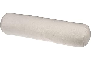 Handelsturm Kissenrolle 50x13 mit Füllung aus 100% Kapok und Oberfläche aus 100% Baumwolle. Perfekt als Yoga Bolster, Yogakissen Rolle, Nackenrolle, Feste Kissenrolle (Naturbaumwolle weiß)
