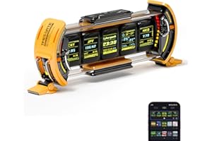 Divoom Times Gate WiFi Pixel Art Display - RGB LED Smart Digital Clock with App Control for Game Room, Office Decoration, High Resolution Colour Screen, Customisable Pixel Art, Yellow