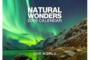 Wonders of the World Calendar 2026 - Natural Wonders Wall Calendar 2026. Large 12 Month, Month to View with Notes & Checklist Pages, UK Made by Our World