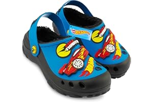 Get Trend Hot Wheels Zoccoli Bambino Inverno Funzione di Illuminazione, Caldo Pile Pantofole Invernali Ragazzo, Regalo Ragazzo