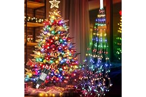 Diealles Shine łańcuch świetlny zewnętrzny 2 m, 200 diody LED, wielokolorowy łańcuch świetlny zasilany prądem z funkcją pamięci i timerem, wodoodporny, 8 trybów świecenia, oświetlenie świąteczne do