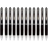 Uni-Ball SigNo 207 jel t&uuml;kenmez kalem, baskı mekanizmalı, 0,7 mm, F u&ccedil;, 0,5 mm &ccedil;izgi genişliği, 12 adet, siyah