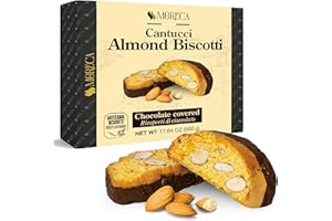 Cantucci, Biscotti Siciliani, 500gr. Cantuccini ricoperti di cioccolato, Dolci siciliani, Idea regalo | Cesta di Pasqua. Biscotti di mandorla, pasticceria italiana. Confezione Elegante, Moreca
