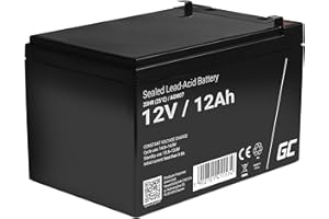 GREEN CELL GreenCell® Rechargeable Batterie AGM 12V 12Ah accumulateur au Gel Plomb Cycles Sans Entretien VRLA Battery étanche | Jouets | Véhicules pour enfants | Scooter | Fauteuil roulant | Tondeuse | Onduleur