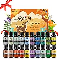 Ätherische Öle Set Duftöl Diffuser - 100% Naturrein Aroma Diffuser Duft Öl Aromaöl Duftöle - TOP 20 x 5ml Ätherisches Öl…