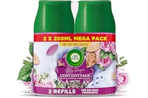 AIRWICK Air Wick Cosy Cottage Frosted Roses & Snowberry|Freshmatic Max Twin Refill |2 x 250ml |Pack of 1 | Infused with Natural Essential Oils
