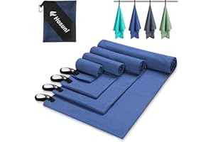 Hosuni Microfibre Quick Dry Towel Set (60x30cm + 70x140cm) - Compact Travel and Gym Companion for Fitness, Beach, Camping, Swim (S+L)