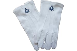 Clermont Direct 100% Cotton Masonic White Gloves