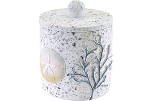 Avanti Linens Coastal Terrazzo Collection, Resin, Multicolor, Covered Jar