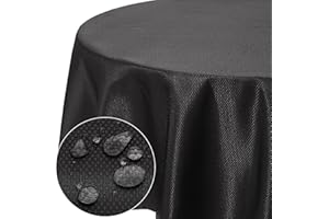 Softalker Nappe Ronde Grise 160 cm-210g/m²,Haute Qualité,Géométrique Jacquard.Imperméable,Lavable,Anti Tache.Idéale pour Noël,fêtes,réceptions,Mariages.Utilisation intérieure et extérieure.