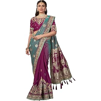 MANOHARI Banarasi Silk Traditional saree with Unstitch ...