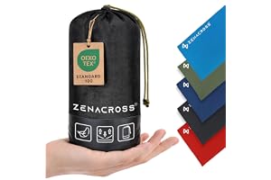 Zenacross Kompakt och lätt sovsäck för vuxna för resor - Sommarsovsäck i mikrofiber med kuddfack - Ultralätt