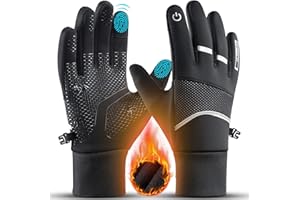 kyncilor Guanti Invernali Uomo Touchscreen Guanti Moto Invernali Guanti Da Antiscivolo Antivento Antivento Guanti Per Ciclismo, Sci, Guida
