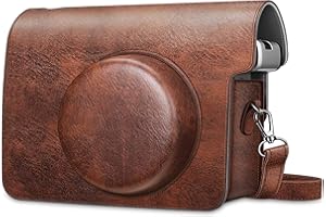FINTIE Protective Case for Fujifilm Instax Wide 300 Instant Film Camera - Premium PU Leather Protective Bag Cover w/Removable Strap, Vintage Brown