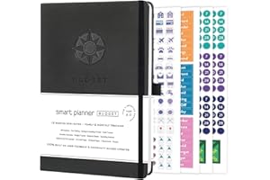 Smart Planner Budget Book – Undated Finance Planner – 8.6 x 5.7 inches (A5) – Monthly Calendars, Budget Tracker, Expense Sheets, Account Saving and Investing Trackers, Budget Book – Bill Organizer