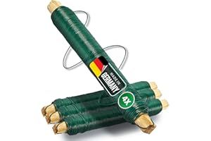 Novatool 4x Wickeldraht I grün I 0,65 mm I Draht I Basteldraht Metalldraht Blumendraht Bindedraht Biegedraht Pflanzendraht rostfrei Dekoband Dekodraht
