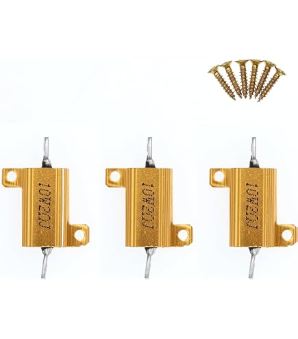 Produktbild von 2x Aluminium-Widerstand 25W 250 Ohm – Drahtgewickelt, ±5% Toleranz, Mit Befestigungsloch, Für LED-Konverter Und Motoren