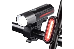 Cycleafer® Bike Lights Set, USB Rechargeable LED, Powerful Front & Rear Bicycle Lights, Waterproof Safety Flashlight, Premium Quality for Urban & Mountain Bikers