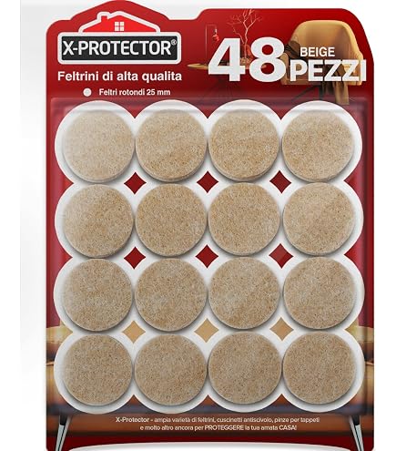 Feltro Filzada® Feltrini Autoadesivi Set 106 Pezzi (quadrato E Tondo - 2