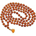 MEZING Rudraksha Mala 108 Natural Rudraksha Beads Mala with Gomukhi Japa Bag for Meditation, Mantra Japa for Men & Women