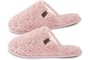 Wostock Zapatillas de Casa Pantuflas Mujer Invierno Memoria Anti-Deslizante Cómoda Chicas Huéspedes Interior Exterior