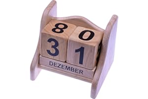 ‎LOGOPLAY Ewiger Kalender Gr. L - Dauerkalender - aus edlem Hevea Holz