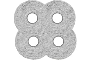 IKOPFLN 4 Pièces Serpillières pour Dreame X50/X40/L20 Ultra Complete, L50/L40/X30/L10/L10s Pro Ultra, L10 Prime/L10s Plus Aspirateur Robot, pour Xiaomi X20 Pro/Max, Accessoires Lingettes Rechange
