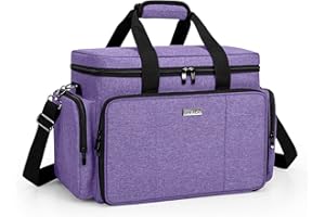 BAFASO Bolsa de Maquillaje Grande, Bolsa de Cosméticos con Divisores Extraíbles, Estuche de Viaje para Maquillaje, Púrpura