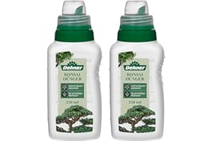 Dehner Bonsaidünger, hochwertiger Flüssigdünger, Dünger für Bonsai, NPK-Dünger, mit Spurennährstoffen, 2 x 250 ml (500 ml), für je ca. 50 l