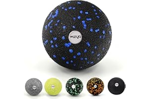 FIZYO Pallina Massaggiante 8 cm EPP – Per Trigger Point e Massaggio Miofasciale, Rilassamento Muscolare Ideale per Schiena, Collo e Piedi – e Perfetta per Fisioterapia, Pilates, Fitness - Nera, Blu