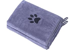 LAAMSAMLING 2er Set Hunde Handtuch extra saugfähig, Hundehandtücher aus Mikrofaser, Weich, Langlebig und Schnell Trocknend - Ideal für Kleine, Mittelgroße & Große Hunde