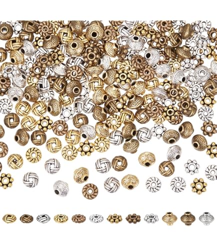 SUNNYCLUE 1 Boîte 200 Pièces Style Tibétain Européen Grand