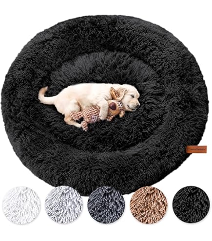 JACK AND VANILLA - Kalmerend hondenbed JV Bubble - Rond anti-stress kussen van pluche voor honden - Afneembare hoes, wasbaar - Oudroze, XS, 50 cm JACK AND VANILLA - Kalmerend hondenbed JV Bubble - Rond anti-stress kussen van pluche voor honden - Afneembare hoes, wasbaar - Oudroze, XS, 50 cm