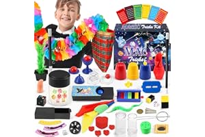 SUBTAIL Giochi di Magia - 70+ Trucchi Magici con Bacchetta e Istruzioni per Bambini 6-12 Anni - Kit Magico per Ragazzi e Ragazze Principianti, Regali di Natale