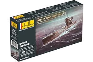 Heller 81002 - Modellino da Costruire, Sottomarino U Boot, Scala 1:400 [Importato da Francia]