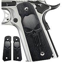 Poignées Pistolet Zib Grips En Bois (hêtre) Pour Colt 1911 – Oak, Médaillon