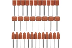 ANBOO Juego de 48 puntas de lijado de corindón, vástago de amoladora, cabezal de pulido Dremel, cabezal de pulido para Dremel, cabezal de pulido de piedra para lijar, pulir