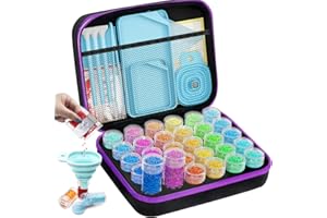 ‎ARTDOT ARTDOT 5D Diamond Painting Zubehör Boxen, 30 Stück Diamant Painting Aufbewahrungsbox mit Koffer Trichter Stickers