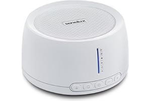 White Noise Machine, Senelux 30 Natural Sounds Therapy Timer Settings Portable Sound Machine Ideal for Kids & Adult Bedroom Home Office Travel, with USB Cable Earphone Jack