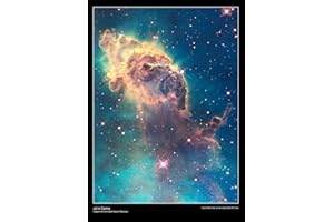 TIGER MOON Plakat teleskopowy Hubble Space - Jet w mgławicy Karina - wysokiej jakości papier plakatowy laminowany [DS14] (A1)