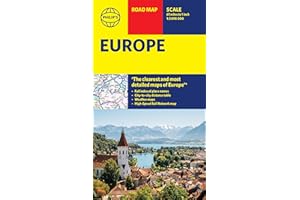 Philip's Europe Road Map: with high speed rail (Philip's Sheet Maps)