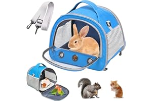 PORFOYO Bolsa De Transporte De Animales Pequeños, 30 * 27 * 21 Cm Animales Pequeños, Viaje Saliente para Mascotas, Plegable Azul