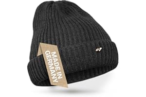 NYTTED® Merino Mütze - Made in Germany - 100% feinste Merinowolle - Wollmütze für Herbst & Winter - Unisex - Beanie für Damen & Herren - Warme Wintermütze - Merino Beanie