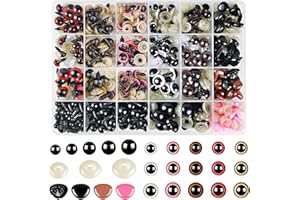 Hengxinchen 620 Pezzi Occhi Di Sicurezza per Animali Uncinetto Multicolore Amigurumi Occhi 6-14mm Occhi Fai Da Te Plastica Occhi Bottoni per Animali Uncinetto Bambola Marionette